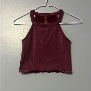 Women's Burgundy Halter Top